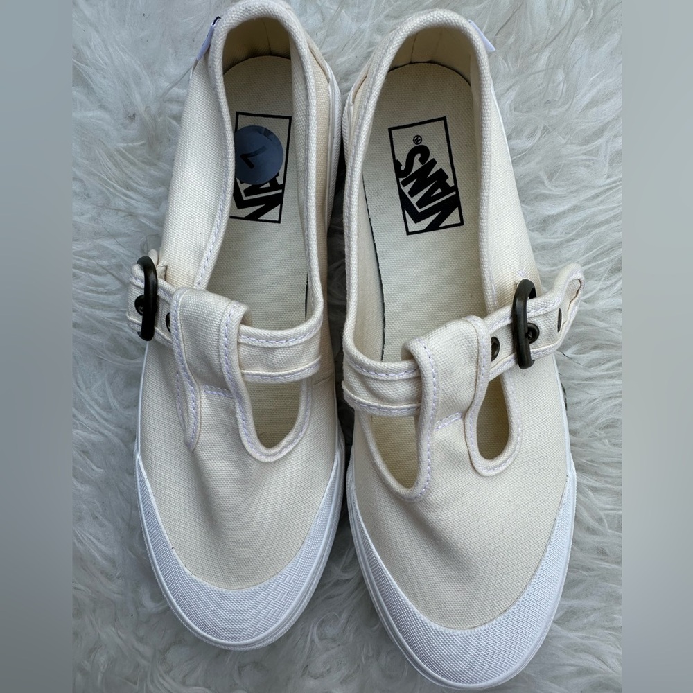 Vans Mary Jane Style 93 Buckle Strap Women’s Shoes Classic White Canvas - Picture 9 of 9